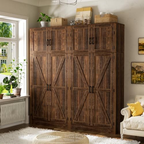 Unikito 71” Tall Kitchen Pantry Storage Cabinet with Adjustable Shelves - Image 7
