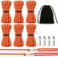 6 Pack Rope Tensioner Set with Alloy Buckles and Storage Bag, Tie Down Ropes for Tent, Tarp, Hammock, Clothesline, Package & Outdoor Use by Unknown