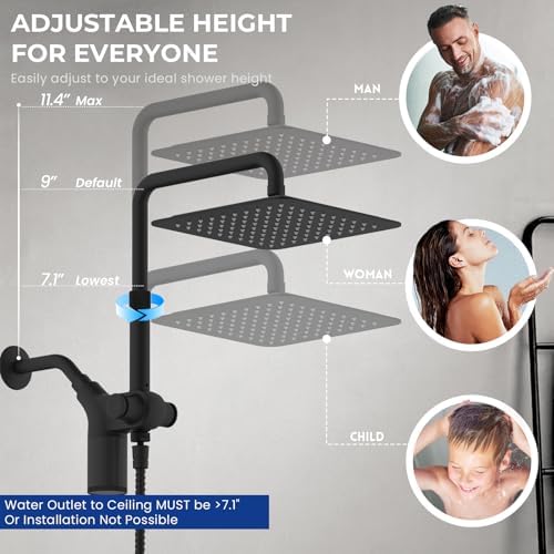 Ryamen Upgraded Filtered Shower Head with Handheld, 10 inch Rain Showerhead - Image 6