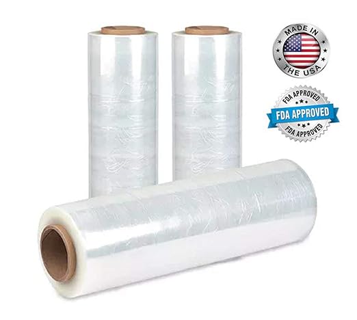 APQ 4 Rolls of Blown Hand Stretch Film 12" x 2000'. Clear Hand Stretch Wrap - Image 4