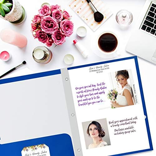 Better Office Products 2 Pocket Glossy Laminated Paper Folders with Prongs, Assorted Colors, Letter Size, Paper Portfolios with 3 Metal Prong Fasteners, Box of 25 - Image 2