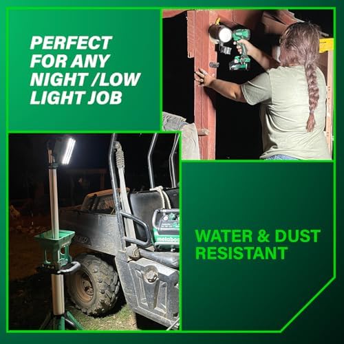 Metabo HPT 18V Cordless LED Tripod Site Light, 4,000 Lumen, UB18DGQ4 - Image 5