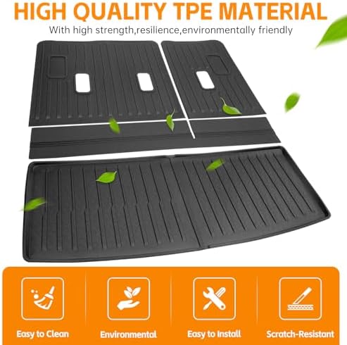 Cargo Mat Compatible with 2022-2025 Chevy Tahoe/GMC Yukon Cargo Liner Backrest Liner Seatback Protector for Chevrolet Tahoe/GMC Yukon Accessories(22-25 Tahoe/Yukon) - Image 4
