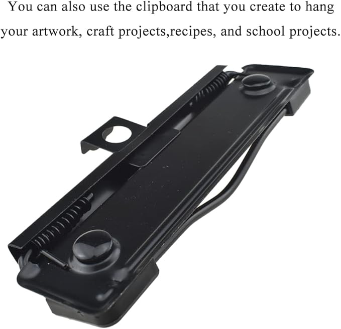 HAHIYO 3.94 Inches Black Metal Clipboard Clips - Image 5