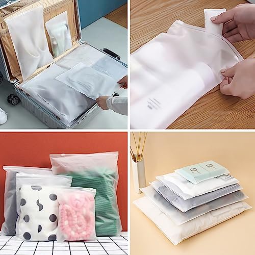 Frosted Packaging Bag, 50PCS 7.9X9.8 Inch Clear Plastic Poly Bags, Reclosable Clear Poly Bags with Vent Holes for Packaging Socks, Board Games, Underwear Leggings, Toys - Image 6