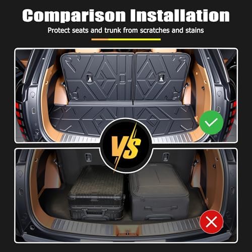Floor Mats for 2021-2025 2026 Jeep Grand Cherokee L (only 6 Seats, Without the Second-Row Center armrest), TPE All-Weather Protection Durable Trunk Cargo mat for Jeep Grand Cherokee L Accessories - Image 2