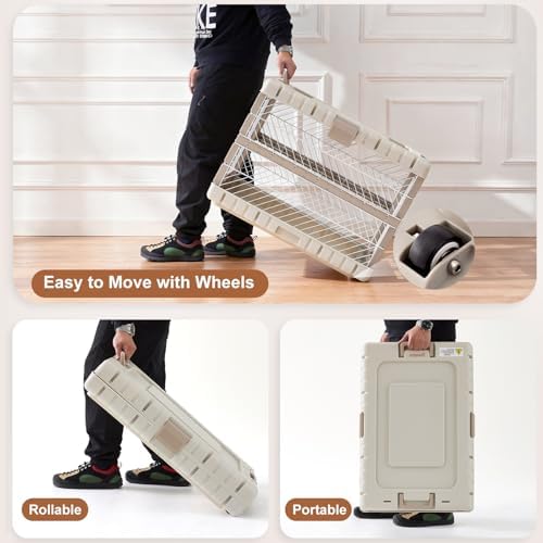 ZOMISIA Collapsible Dog Crate with Bed Mat, 36'' Dog Kennel for Large Dogs - Image 5