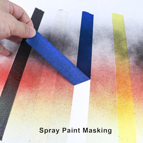 3 Pack Blue Painters Tape - Masking Tape 1 Inch Wide - Multi-Surface, Smart Adhesion, Indoor & Outdoor - 270FT Total - Paint Tape for DIY, Labeling, Art, Car, General Purpose (#3910) - Image 4