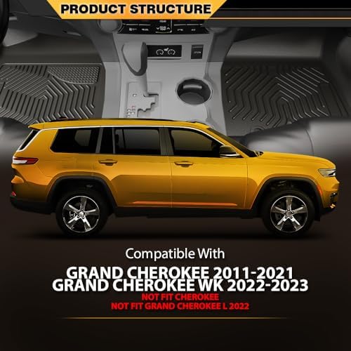 G-PLUS Floor Mats Fit Jeep Grand Cherokee 2011-2021/Cherokee WK 2022-2023 - Image 6