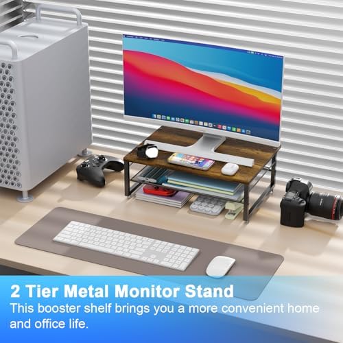 gianotter 2-Tier Wood Monitor Stand Riser - Image 2
