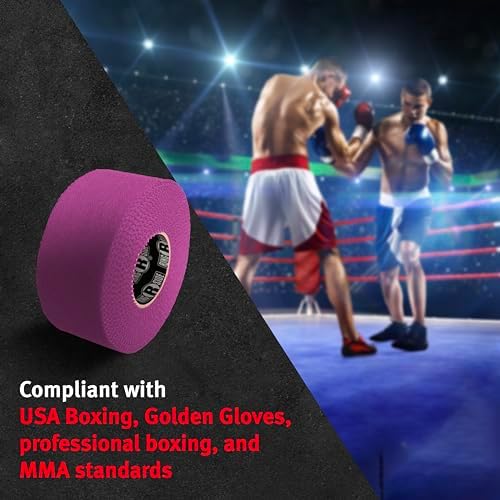 Ringside 1” Athletic Trainers Tape, 3 Rolls, Adhesive Cotton, Purple - Image 5