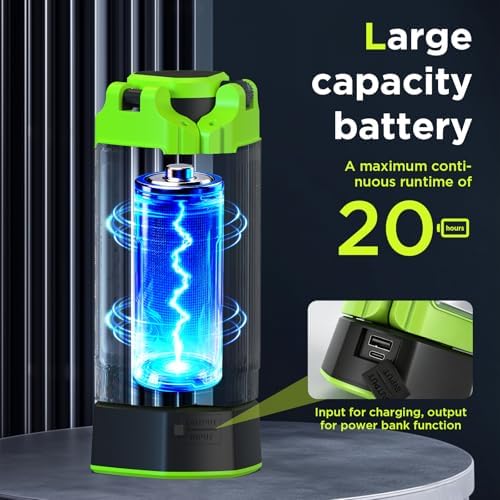 12000mAh Rechargeable Camping Light with Tripod Stand, 2700 Lumens Portable Work Light, 73.2" Adjustable Height, IP65 Waterproof Magnetic Base Light for Outdoor Camping, Garage, Repair - Image 5
