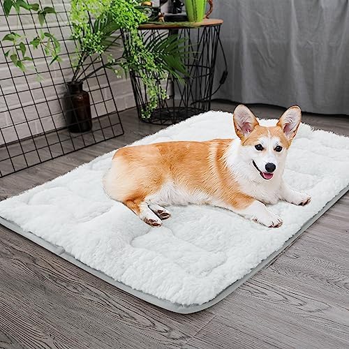 Dog Bed Crate Mat(30" X 19"), Soft Plush Dog Bed Pad - Image 6