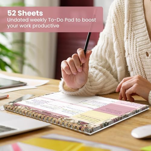Weekly To Do List Notepad with 52 Undated Sheets（8.5"×11"）- Undated Weekly Planner Notepad for Office Desk Accessories and Supplies - Mauve Muse - Image 5