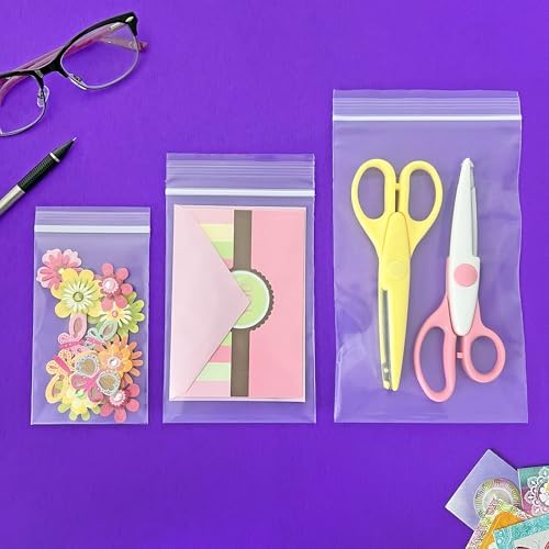 Plymor 3x5, 4x6, 5x8 inch (100 Each), 4 Mil Variety Pack Zipper Bags - Image 4