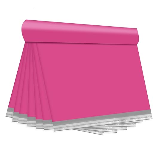 Pink Poly Mailers 19x24 250 Pcs, Cute Waterproof Shipping Bags by KKBESTPACK
