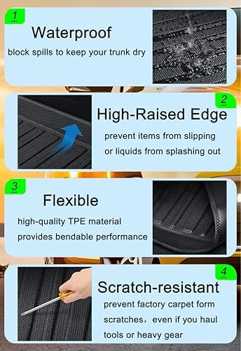 Aiqiying All Weather TPE Floor Mats Custom-fit for Honda CRV 2012-2016 - Image 5
