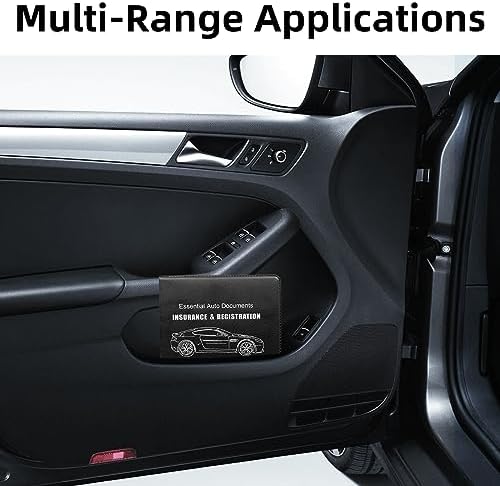 Ziciner Car Registration Insurance Holder, 2Pack Essential Auto Card Document Glove Box Organizer with Touch Fastener, Vehicle Interior Accessories Perfect for Most Car, Truck, SUV (Black/Big Car) - Image 5