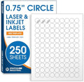 0.75" Round Stickers for Laser & Inkjet, Spartan Industrial Template C001 by SpartanIndustrial