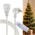 10 FT Clear Extension Cord,Indoor Thin 2 Prong Extension Cord with Flat Plug, Invisible Slim Extension Cable for Christmas Lights, Lamps & Holiday Lighting (18AWG, 10A/125V) by Yeatel