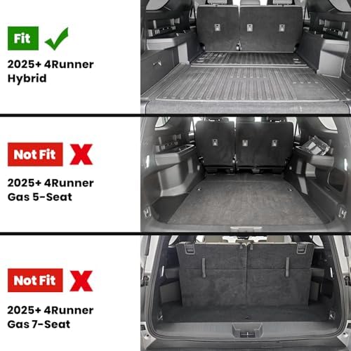 LASFIT Cargo Mat for Toyota 4Runner 2025 2026 (Only Fit Hybrid & 5-Seats) - Image 2