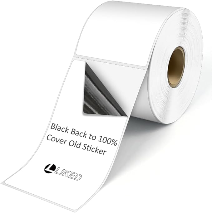 L LIKED 2.25" x 4" Direct Thermal Labels, Permanent Adhesive Shipping Postage by LLIKED