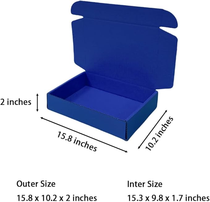 20 Pcs 15.8 x 10.2 x 2 inches Shipping Boxes - Image 2