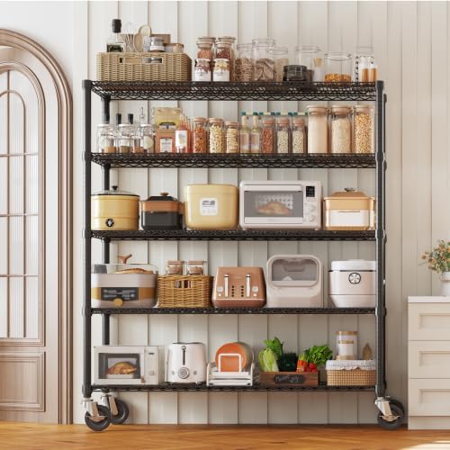 Garvee 3300LBS Metal Shelving with Wheels, Storage Shelves 73" Hx59 W - Image 2