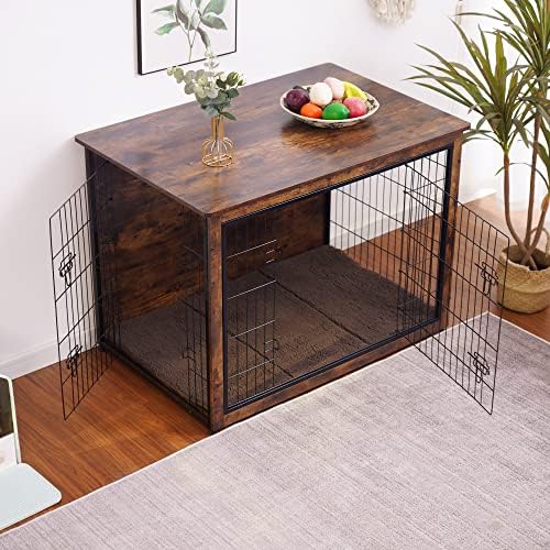 DWANTON 43.3" XXL Dog Crate Furniture with Cushion, Large Dog Kennel Indoor - Image 2