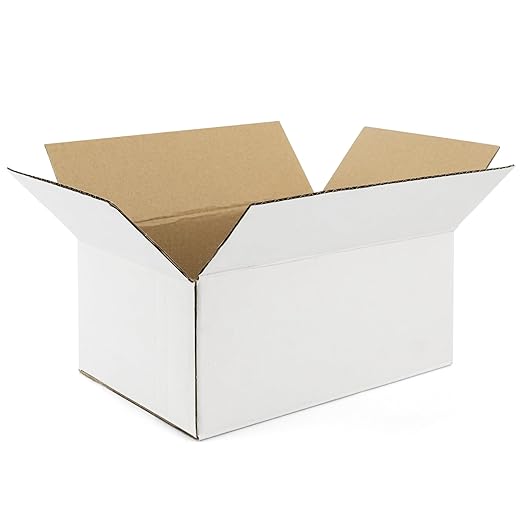 Golden State Art 9x6x4 Inches White Shipping Boxes 28 Pack, Corrugated by GoldenStateArt