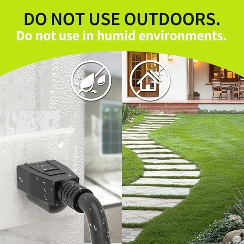 16/3 Black 20 FT Extension Cord Indoor for Appliances - Image 2