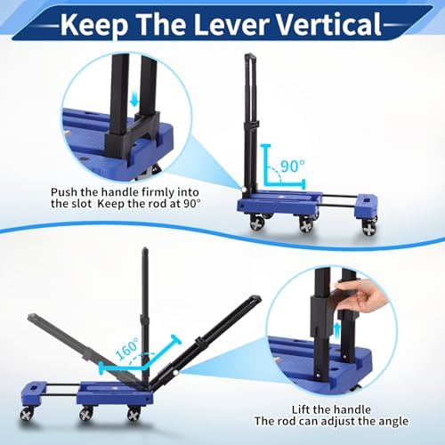 GtIiFmTe Foldable Hand Truck, Lightweight Luggage Cart for Airport Car Seat - Image 3