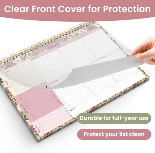Weekly To Do List Notepad with 52 Undated Sheets（8.5"×11"）- Undated Weekly Planner Notepad for Office Desk Accessories and Supplies - Mauve Muse - Image 4