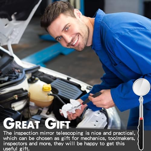 Copkim Telescoping Inspection Mirror for Mechanics,Black,50mm Round - Image 6