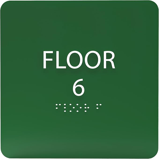 6" X6" Floor 6 Sign by ADACentralSigns