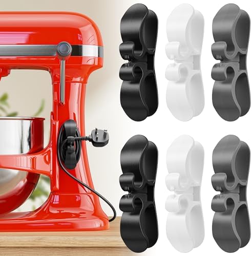 6PCS Upgraded Cord Organizer for Appliances, Kitchen Appliance Cord Organizer Stick On, Appliance Cord Wrappers, Cord Holder, Cord Winder for Air Fryer, Blender, Coffee Maker, Pressure Cooker, Toaster by Indemo