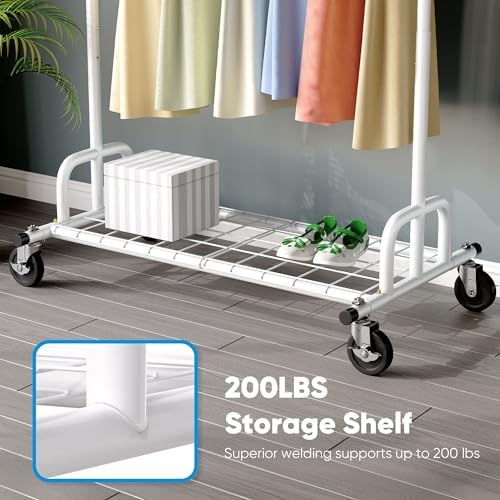 HOKEEPER Clothes Rack Collapsible Clothing Rack Capacity 525LBS White - Image 6