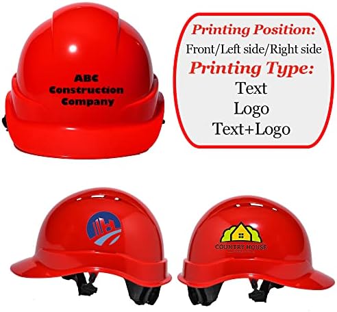 Customized Safety Hard Hat Construction Work Safety Helmet Adjustable Ratchet Suspension Full Brim with Abs Shell Construction hat - Image 2