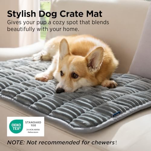 Bedsure ComfyFleece™ Washable Dog Crate Pad,Soft Extra Large Pet Mat,47" - Image 3