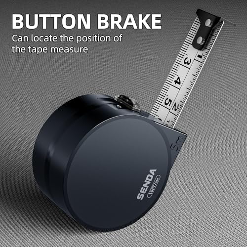 SENDA Tape Measure 16FT/5M, Compact Mini Measuring Tape, Black and White Faceted Ruler Tape, Easy-to-Read Metric/Inch Measurements for Home, Office & DIY Crafts Use(16Ft) - Image 4