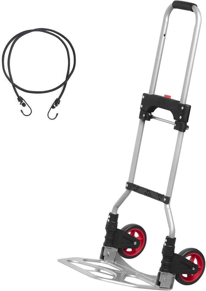 LEADALLWAY Dolly Cart Folding Hand Truck and Dolly, Steel Portable Cart - Image 2