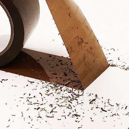 2-Pack No Noise Brown Packing Tape with Dispenser,2.7mil x 1.88" x 55Yds Heavy Duty Noiseless Packing Tape,Tan Packaging Tape for Shipping, Industrial Grade Moving Tape for Boxes COSIMIXO - Image 7