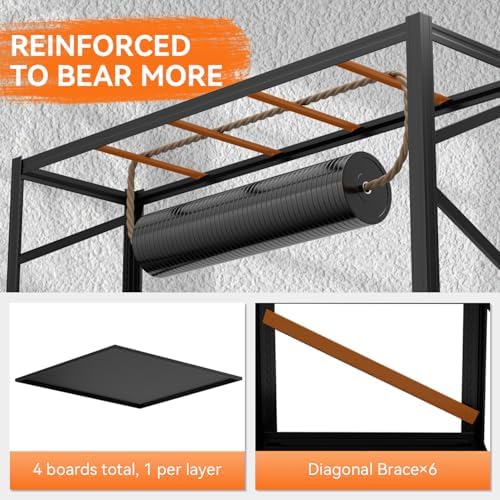 4-Tier Heavy Duty Garage Shelving, 8,000 lbs Capacity Adjustable Metal Storage Shelving Unit for Garage, Basement, Warehouse & Workshop, 71" W x 24" D x 71" H - Image 7