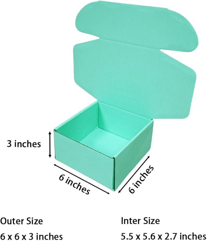 15 Pcs 6 x 6 x 3 inches Corrugated Cardboard Gift Boxes Recyclable Shipping - Image 2