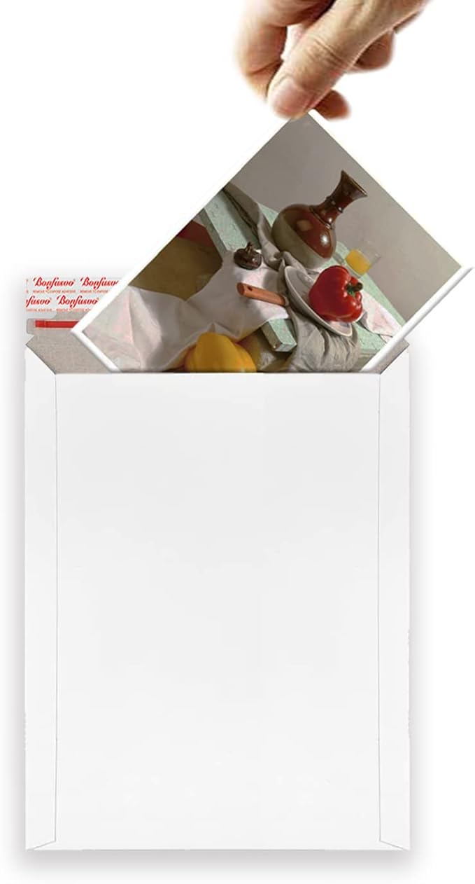 Rigid Mailers 30 Pack 7.5 x 9.5 inches White Self Seal Stay Flat Bulk Cardboard - Image 3