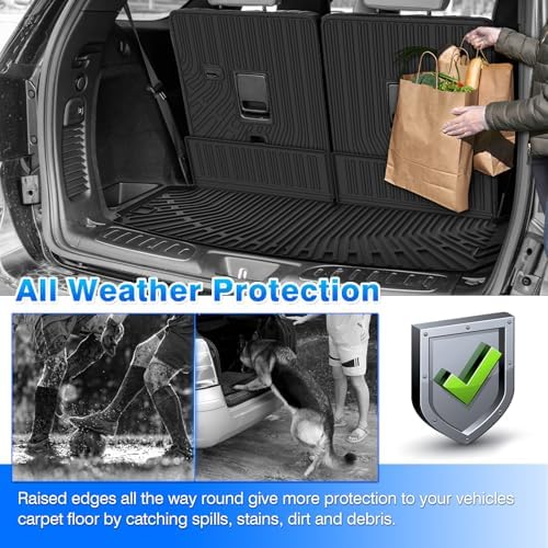 Durango Cargo Liner - Trunk Mat for Dodge Durango 6 & 7 Seats 2016-2025 2026, All Weather Cargo Mat for Durango Accessories, Heavy Duty Car Mats, Car Accessories - Image 7