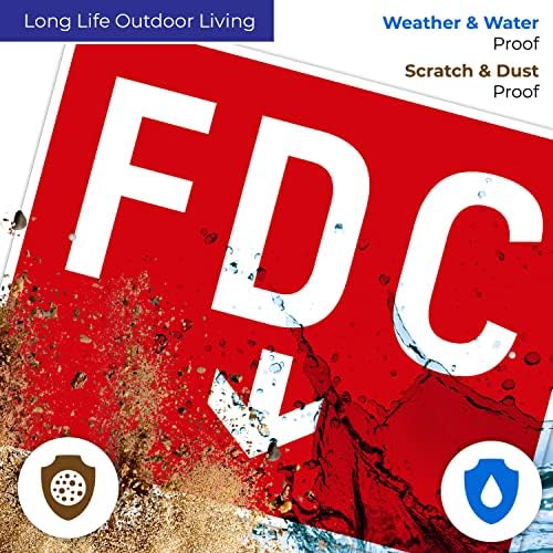 FDC Down Arrow Sign, Red Background, - Image 5