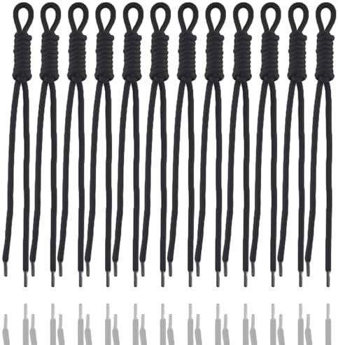 KJML DIY Paracord Keychain 12pcs Paracord Rope Keychain Braided Cord Rope Bag Charm for Purse Handbag Decoration Accessories by KJMLDIY