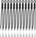 KJML DIY Paracord Keychain 12pcs Paracord Rope Keychain Braided Cord Rope Bag Charm for Purse Handbag Decoration Accessories by KJMLDIY