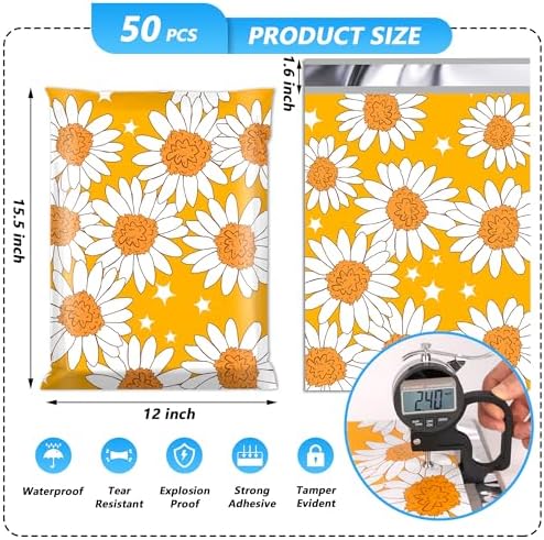 Poly Mailer 12x15.5 Inch 50 Pcs, Shipping Bags for Clothing - Image 2